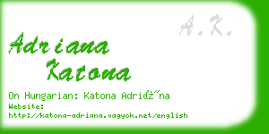 adriana katona business card